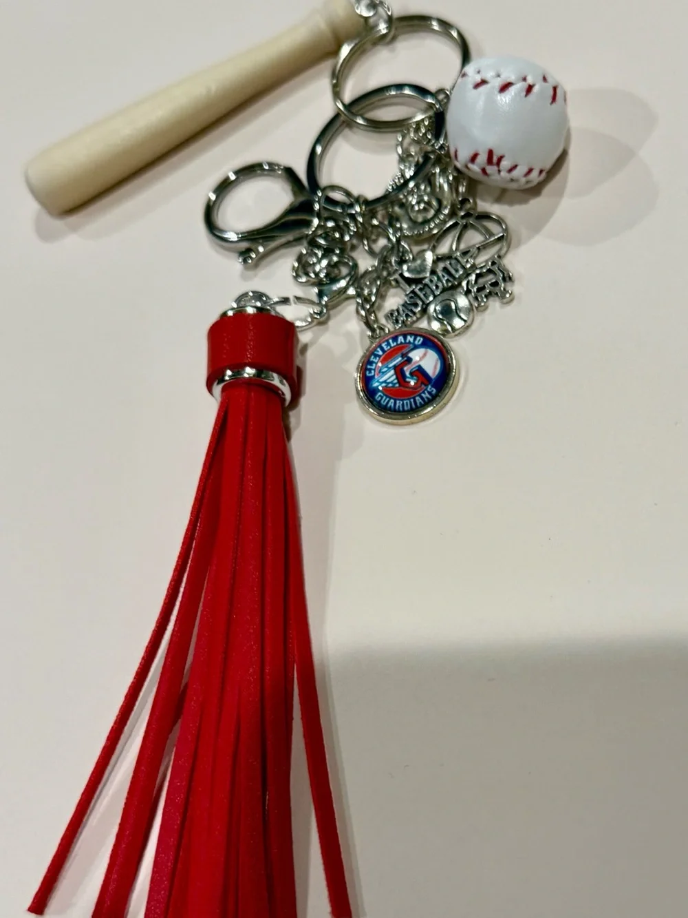Cleveland Guardians Hanging Charm Keychain